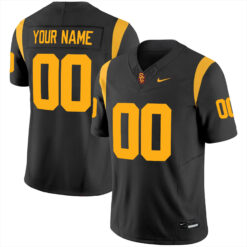 Custom USC Trojans Football Black Vapor F.U.S.E Limited Jersey - All Stitched