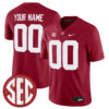 Custom Alabama Crimson Tide Football Crimson Game Jersey w/ SEC Patch - All Stitched