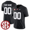 Custom Alabama Crimson Tide Football Black Jersey w/ SEC Patch - All Stitched