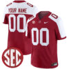 Custom Alabama Crimson Tide Football Alternate Crimson Jersey w/ SEC Patch - All Stitched