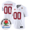Custom Alabama Crimson Tide Football Rose Bowl White Game Jersey - All Stitched