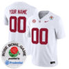 Custom Alabama Crimson Tide Football Rose Bowl White Jersey - All Stitched