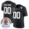 Custom Alabama Crimson Tide Football Rose Bowl Black Jersey - All Stitched