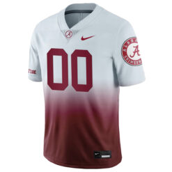 Alternative view of Custom Alabama Crimson Tide Football Gradient Jersey - All Stitched