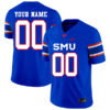 Custom SMU Mustangs Football Royal Home Jersey - All Stitched
