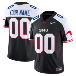 Custom SMU Mustangs Football Alternate Black Vapor F.U.S.E Limited Jersey - All Stitched