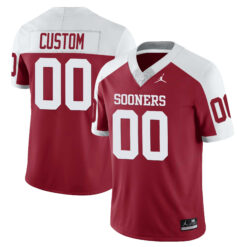 Custom Oklahoma Sooners Football Alternate Crimson Jersey - All Stitched