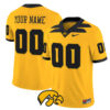 Custom Iowa Hawkeyes Football Gold Vapor F.U.S.E Limited Jersey - All Stitched