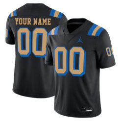 Custom UCLA Bruins Football Black Alternate Jersey - All Stitched