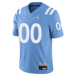 Alternative view of Custom UCLA Bruins Football Light Blue Alternate Jersey - All Stitched