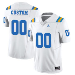 Custom UCLA Bruins Football White Vapor Limited Jersey - All Stitched