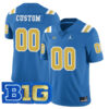 Custom UCLA Bruins Football Blue Vapor Limited Jersey w/ B1G Patch - All Stitched