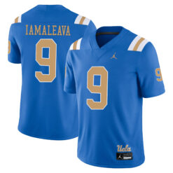 Nico Iamaleava UCLA Bruins Football Blue Home Jersey - All Stitched