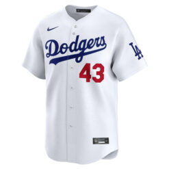 Alternative view of Anthony Banda Los Angeles Dodgers White Home Limited Jersey - All Stitched