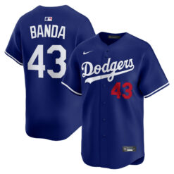Anthony Banda Los Angeles Dodgers Royal Blue Alternate Limited Jersey - All Stitched