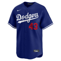 Alternative view of Anthony Banda Los Angeles Dodgers Royal Blue Alternate Limited Jersey - All Stitched