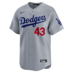 Alternative view of Anthony Banda Los Angeles Dodgers Grey Alternate Limited Jersey - All Stitched