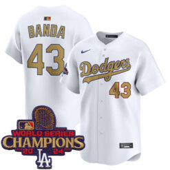 Anthony Banda Los Angeles Dodgers White 2025 Gold Collection Limited Jersey - All Stitched