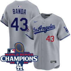 Anthony Banda Los Angeles Dodgers World Series Champions Grey Road Limited Jersey - All Stitched