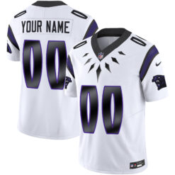 Custom Carolina Panthers Wakanda White Vapor Limited Jersey - All Stitched