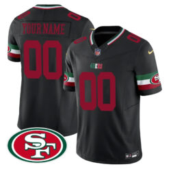 Custom San Francisco 49ers Mexico Black Vapor Limited Jersey - All Stitched