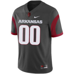 Alternative view of Custom Arkansas Razorbacks Football Anthracite Alternate Jersey - All Stitched