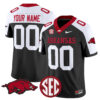 Custom Arkansas Razorbacks Football Alternate Black Jersey - All Stitched