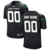 Custom New York Jets Black Alternate Game Jersey - All Stitched