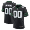 Custom New York Jets Legacy Black Alternate Game Jersey - All Stitched