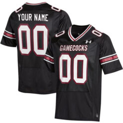 Custom South Carolina Gamecocks Football Black Game Jersey - All Stitched