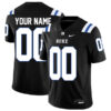 Custom Duke Blue Devils Football Black Alternate Game Jersey - All Stitched
