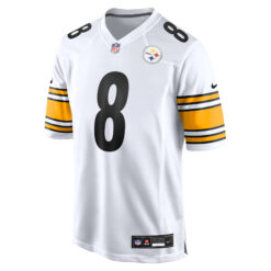 Alternative view of Aaron Rodgers Pittsburgh Steelers White Game Jersey - All Stitched