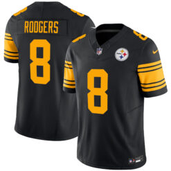 Aaron Rodgers Pittsburgh Steelers Black 2nd Alternate Vapor F.U.S.E Limited Jersey - All Stitched