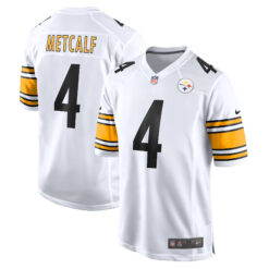 DK Metcalf Pittsburgh Steelers White Game Jersey - All Stitched