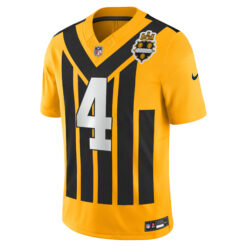 Alternative view of DK Metcalf Pittsburgh Steelers Gold 1933 Throwback Vapor F.U.S.E Limited Jersey - All Stitched