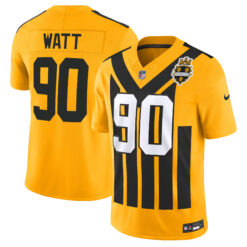 T.J. Watt Pittsburgh Steelers Gold 1933 Throwback Vapor F.U.S.E Limited Jersey - All Stitched