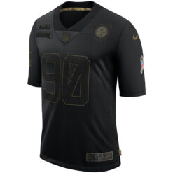 Alternative view of T.J. Watt Pittsburgh Steelers Black Salute To Service Limited Jersey - All Stitched