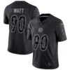 T.J. Watt Pittsburgh Steelers Black RFLCTV Limited Jersey - All Stitched