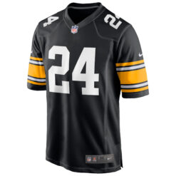 Alternative view of Joey Porter Jr Pittsburgh Steelers Black Alternate Game Jersey - All Stitched