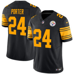 Joey Porter Jr Pittsburgh Steelers Black 2nd Alternate Vapor F.U.S.E Limited Jersey - All Stitched