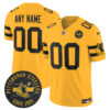 Custom Pittsburgh Steelers Gold Throwback Limited Jersey - All Stitched