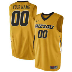 Custom Missouri Tigers College Basketball Gold Jersey - All Stitched
