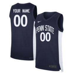 Custom Penn State Nittany Lions Basketball Navy Game Jersey - All Stitched