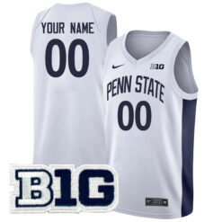 Custom Penn State Nittany Lions Basketball White Game Jersey - All Stitched