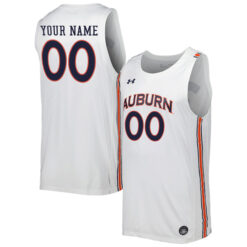 Custom Auburn Tigers College Basketball White Alternate Jersey - All Stitched