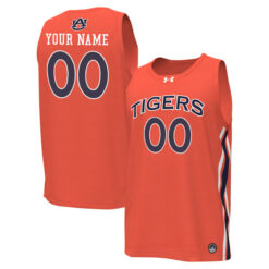Custom Auburn Tigers College Basketball Orange Jersey - All Stitched