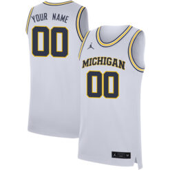 Custom Michigan Wolverines Basketball White Game Jersey - All Stitched