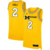 Jordan Poole Michigan Wolverines Basketball Gold 2nd Alternate Jersey - All Stitched
