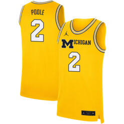 Jordan Poole Michigan Wolverines Basketball Gold 2nd Alternate Jersey - All Stitched