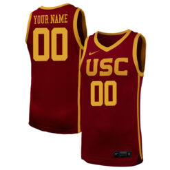 Custom USC Trojans Basketball Cardinal Game Jersey - All Stitched